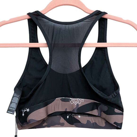 NWT Koral Bermuda Energy Sports Bra Green Camo Mesh Racerback Size XS - Picture 7 of 14
